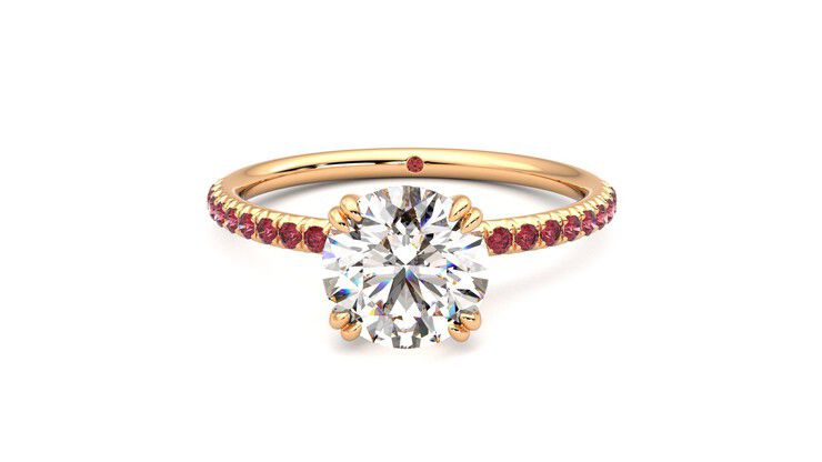 Taylor & Hart Damson Round Engagement Ring 360 degree image 29