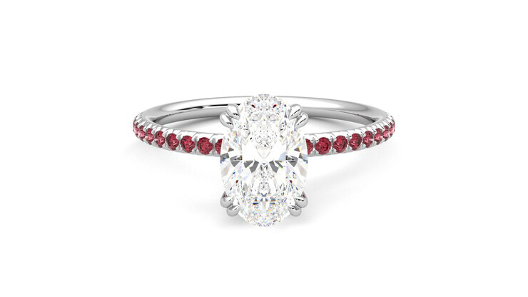 Taylor & Hart Damson Oval Engagement Ring 360 degree image 0