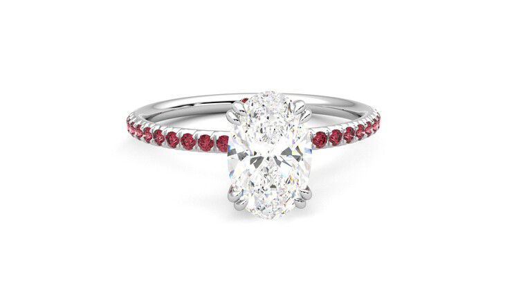 Taylor & Hart Damson Oval Engagement Ring 360 degree image 2
