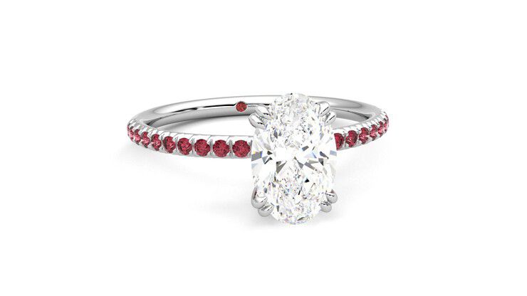 Taylor & Hart Damson Oval Engagement Ring 360 degree image 3