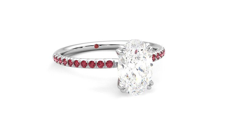 Taylor & Hart Damson Oval Engagement Ring 360 degree image 4