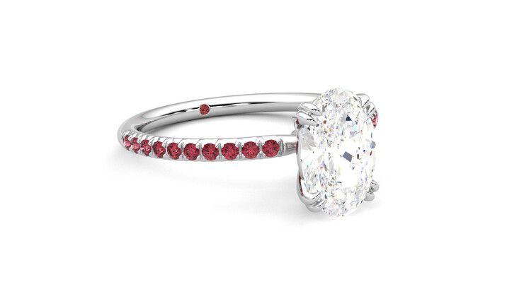 Taylor & Hart Damson Oval Engagement Ring 360 degree image 5