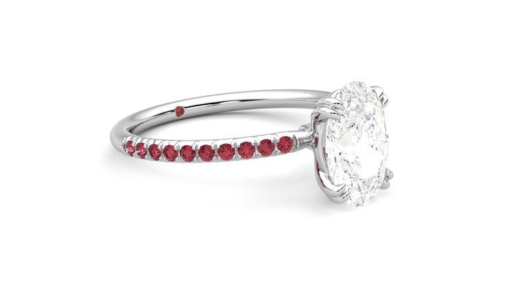 Taylor & Hart Damson Oval Engagement Ring 360 degree image 6