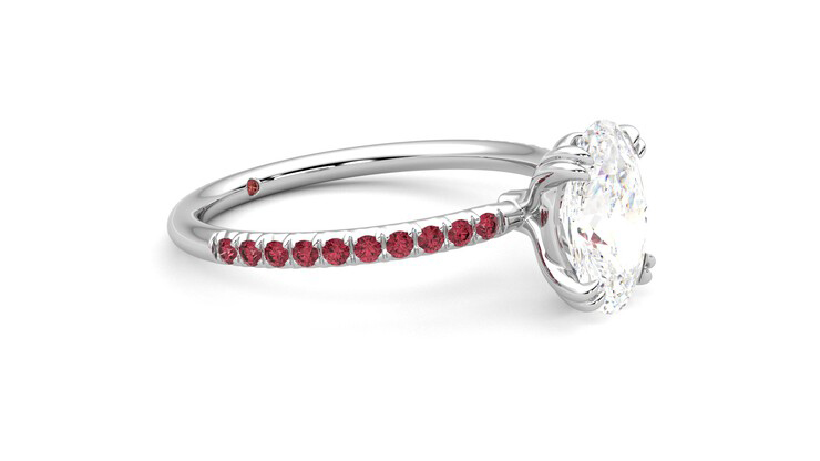 Taylor & Hart Damson Oval Engagement Ring 360 degree image 7