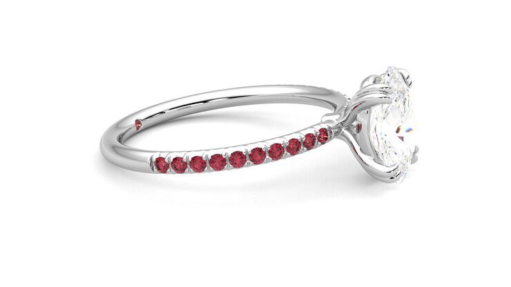 Taylor & Hart Damson Oval Engagement Ring 360 degree image 8