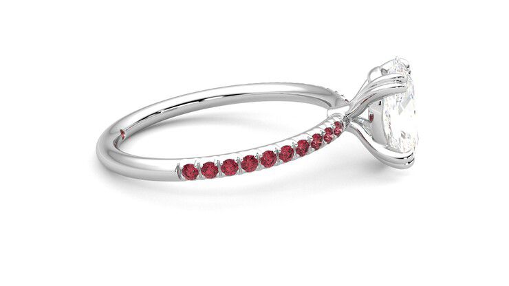 Taylor & Hart Damson Oval Engagement Ring 360 degree image 9