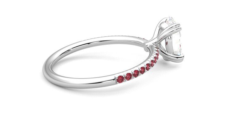 Taylor & Hart Damson Oval Engagement Ring 360 degree image 11