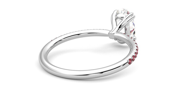 Taylor & Hart Damson Oval Engagement Ring 360 degree image 13
