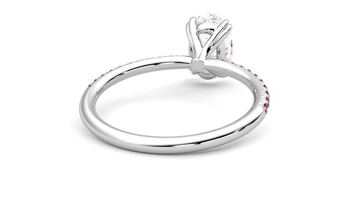 Taylor & Hart Damson Oval Engagement Ring 360 degree image 14