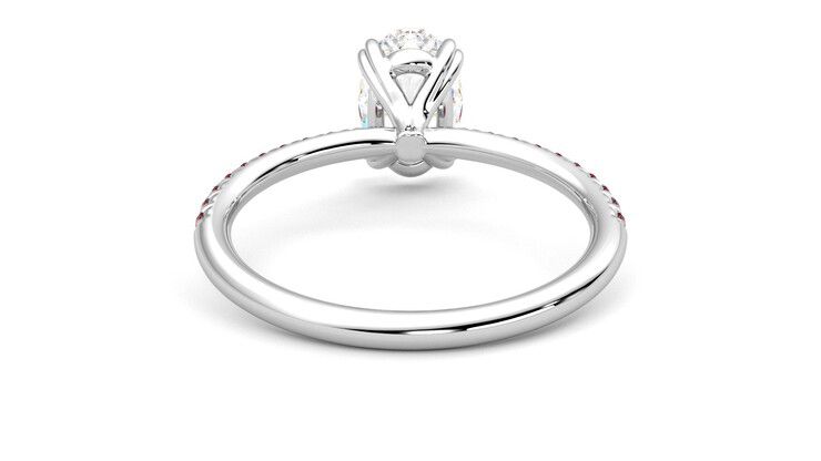 Taylor & Hart Damson Oval Engagement Ring 360 degree image 15