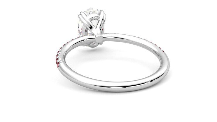 Taylor & Hart Damson Oval Engagement Ring 360 degree image 16