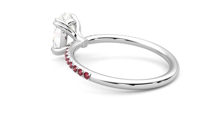 Taylor & Hart Damson Oval Engagement Ring 360 degree image 18
