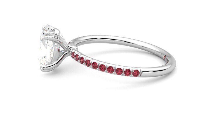 Taylor & Hart Damson Oval Engagement Ring 360 degree image 21