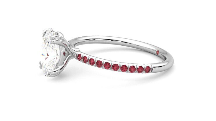 Taylor & Hart Damson Oval Engagement Ring 360 degree image 22