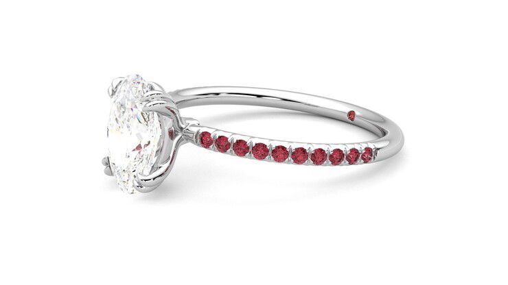 Taylor & Hart Damson Oval Engagement Ring 360 degree image 23