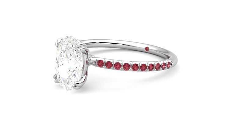 Taylor & Hart Damson Oval Engagement Ring 360 degree image 24