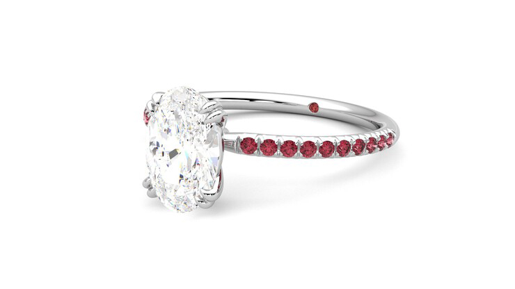 Taylor & Hart Damson Oval Engagement Ring 360 degree image 25