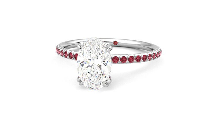 Taylor & Hart Damson Oval Engagement Ring 360 degree image 27