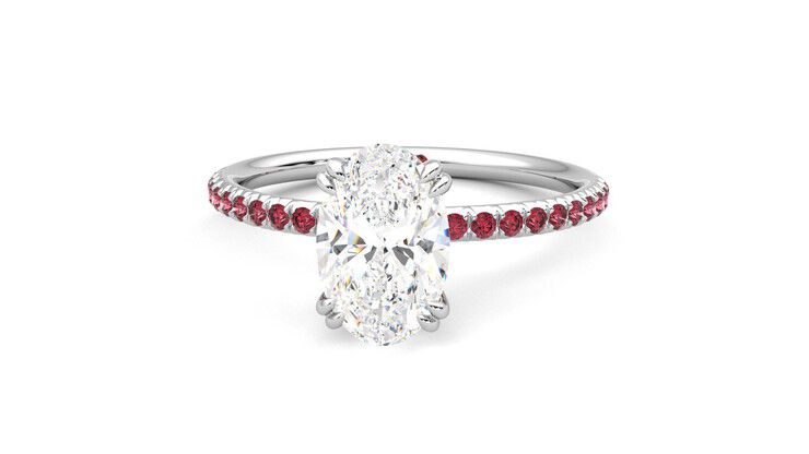 Taylor & Hart Damson Oval Engagement Ring 360 degree image 28