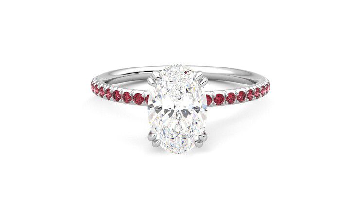 Taylor & Hart Damson Oval Engagement Ring 360 degree image 29