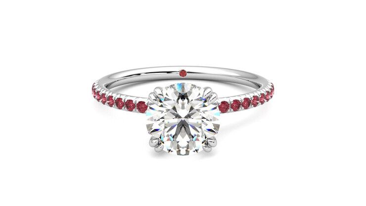 Taylor & Hart Damson Round Engagement Ring 360 degree image 0