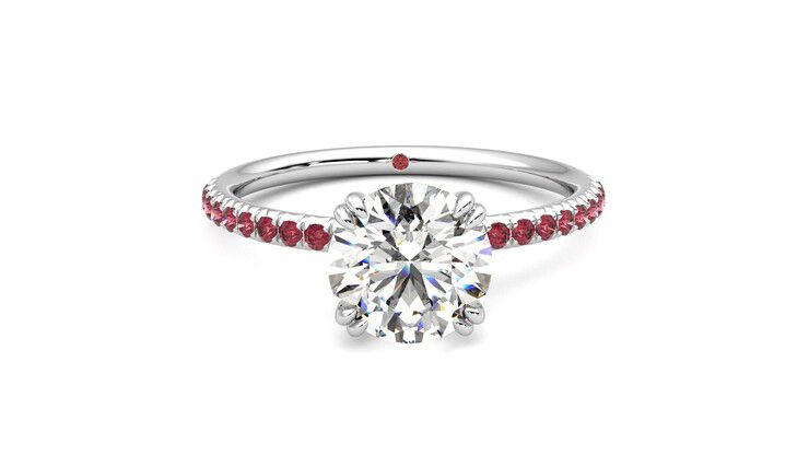 Taylor & Hart Damson Round Engagement Ring 360 degree image 1