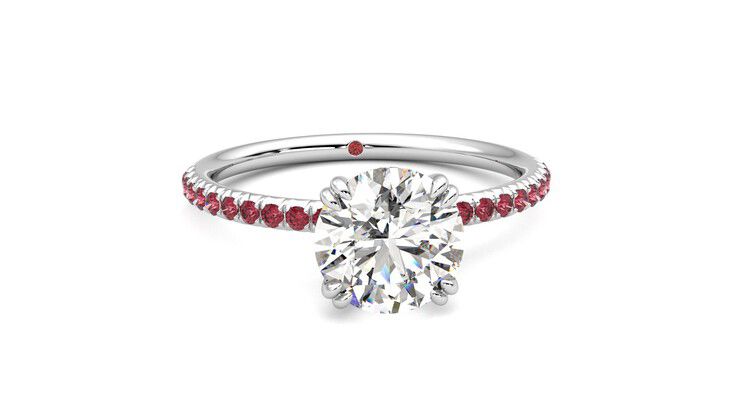 Taylor & Hart Damson Round Engagement Ring 360 degree image 2
