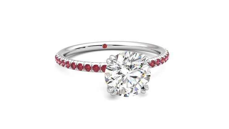 Taylor & Hart Damson Round Engagement Ring 360 degree image 3