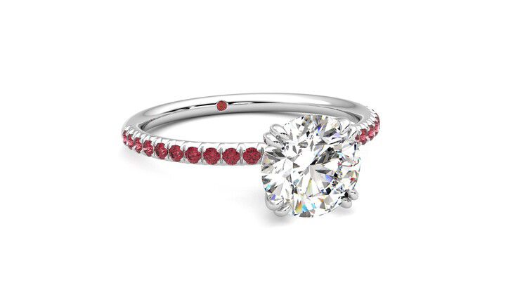 Taylor & Hart Damson Round Engagement Ring 360 degree image 4