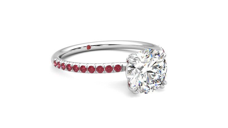Taylor & Hart Damson Round Engagement Ring 360 degree image 5
