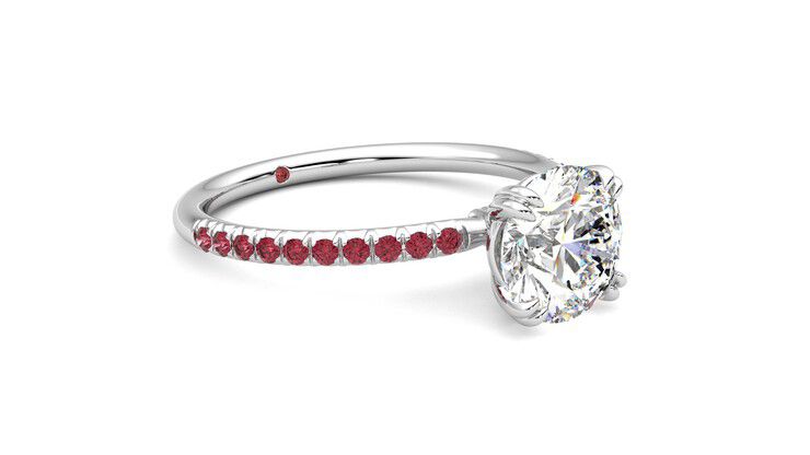 Taylor & Hart Damson Round Engagement Ring 360 degree image 6