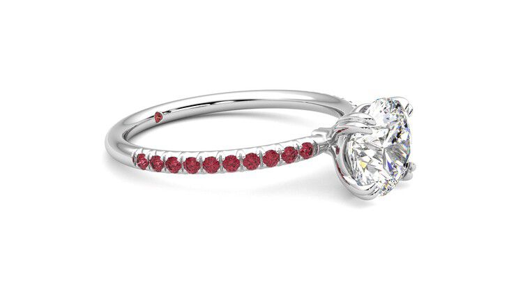 Taylor & Hart Damson Round Engagement Ring 360 degree image 7
