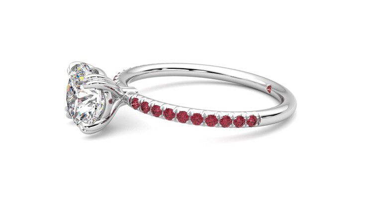 Taylor & Hart Damson Round Engagement Ring 360 degree image 22