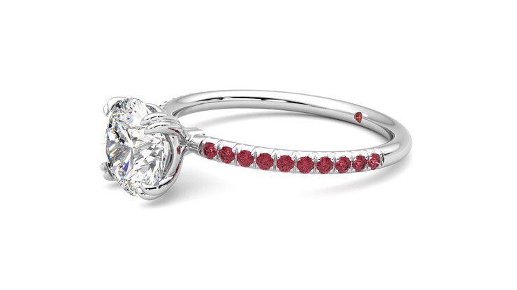 Taylor & Hart Damson Round Engagement Ring 360 degree image 23
