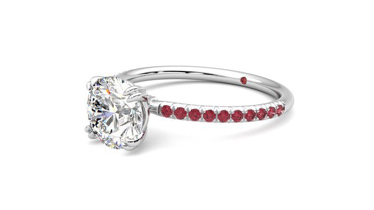 Taylor & Hart Damson Round Engagement Ring 360 degree image 24
