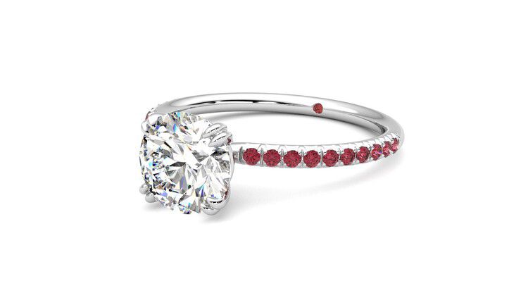 Taylor & Hart Damson Round Engagement Ring 360 degree image 25