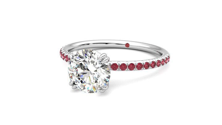 Taylor & Hart Damson Round Engagement Ring 360 degree image 26