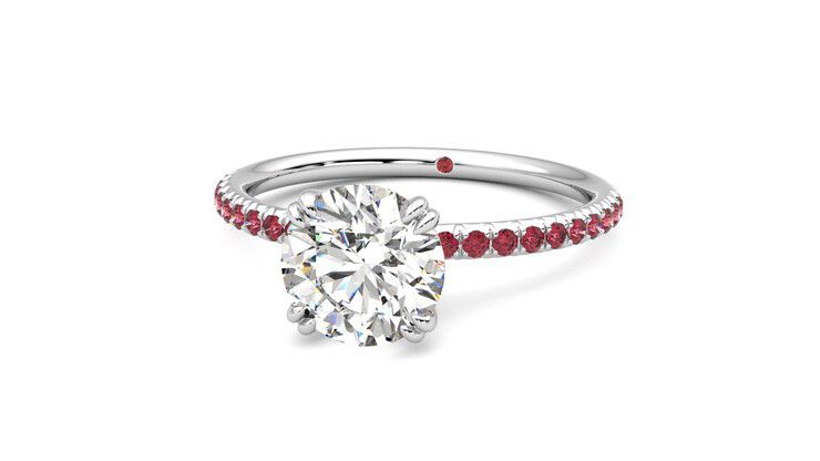 Taylor & Hart Damson Round Engagement Ring 360 degree image 27