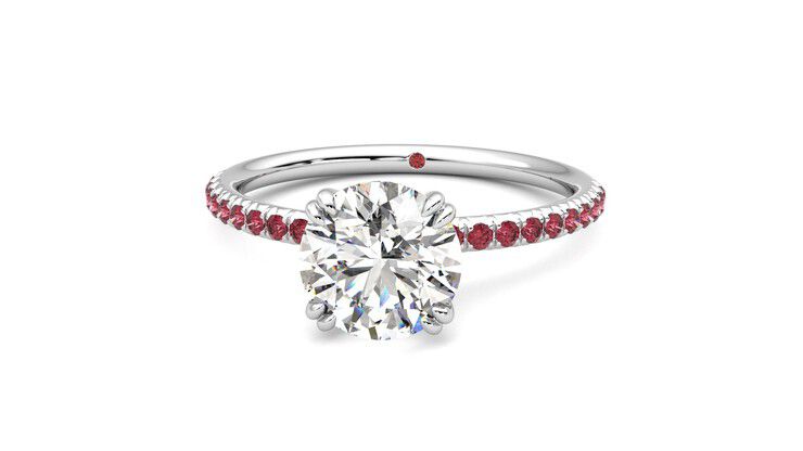 Taylor & Hart Damson Round Engagement Ring 360 degree image 28