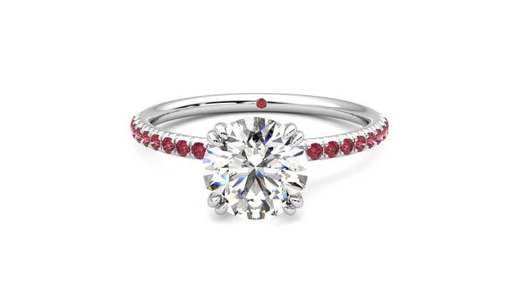 Taylor & Hart Damson Round Engagement Ring 360 degree image 29