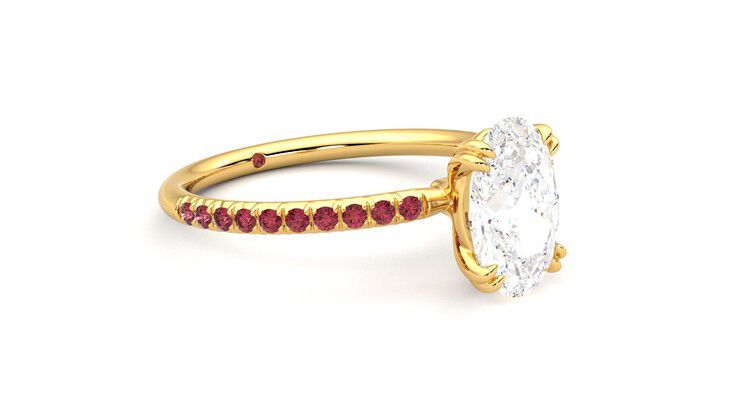 Taylor & Hart Damson Oval Engagement Ring 360 degree image 6