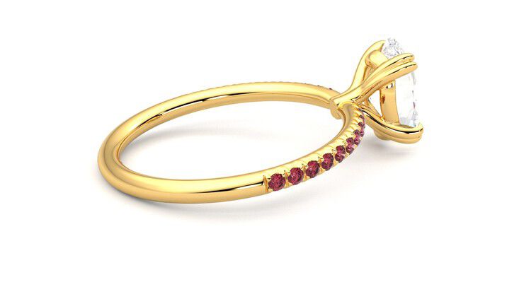 Taylor & Hart Damson Oval Engagement Ring 360 degree image 11
