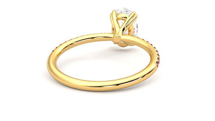 Taylor & Hart Damson Oval Engagement Ring 360 degree image 14