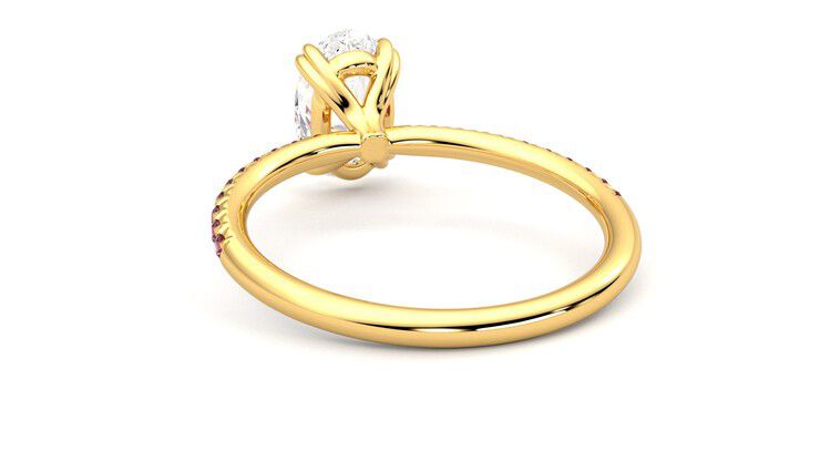 Taylor & Hart Damson Oval Engagement Ring 360 degree image 16