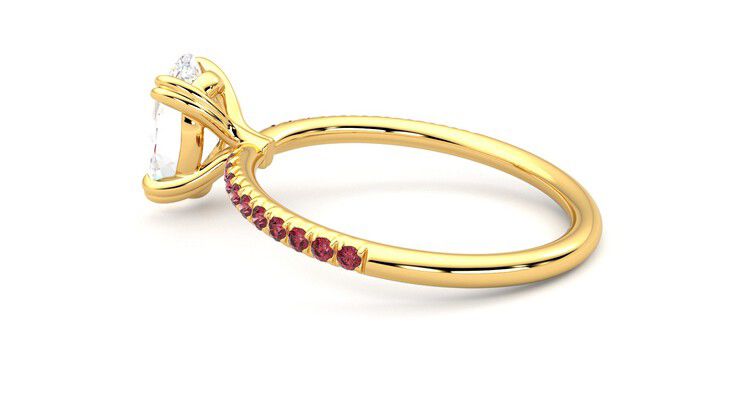 Taylor & Hart Damson Oval Engagement Ring 360 degree image 19