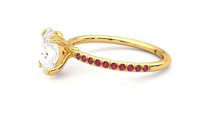 Taylor & Hart Damson Oval Engagement Ring 360 degree image 22