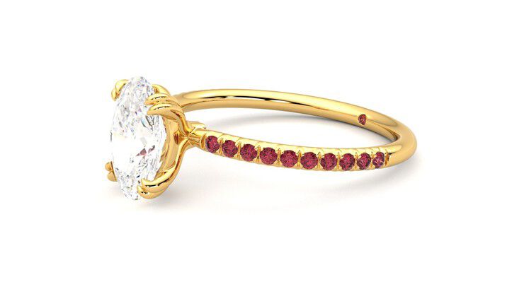 Taylor & Hart Damson Oval Engagement Ring 360 degree image 23
