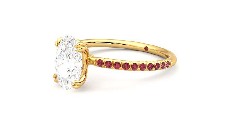 Taylor & Hart Damson Oval Engagement Ring 360 degree image 24