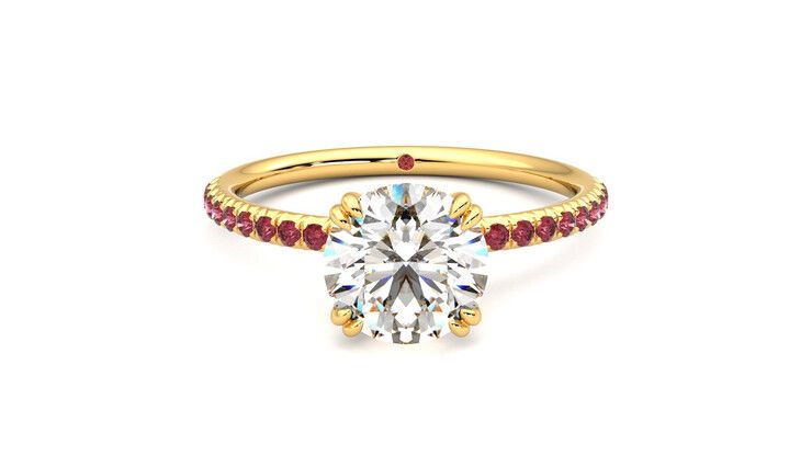Taylor & Hart Damson Round Engagement Ring 360 degree image 0