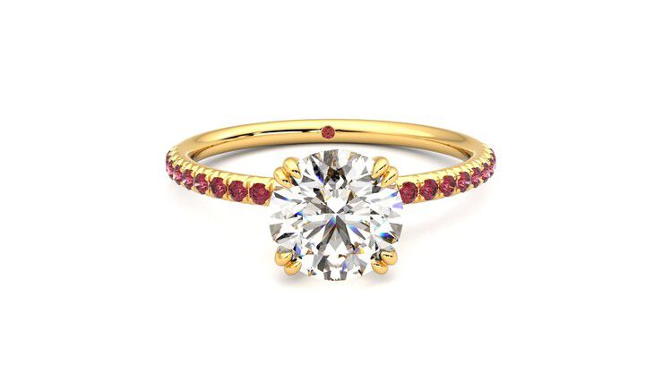 Taylor & Hart Damson Round Engagement Ring 360 degree image 1